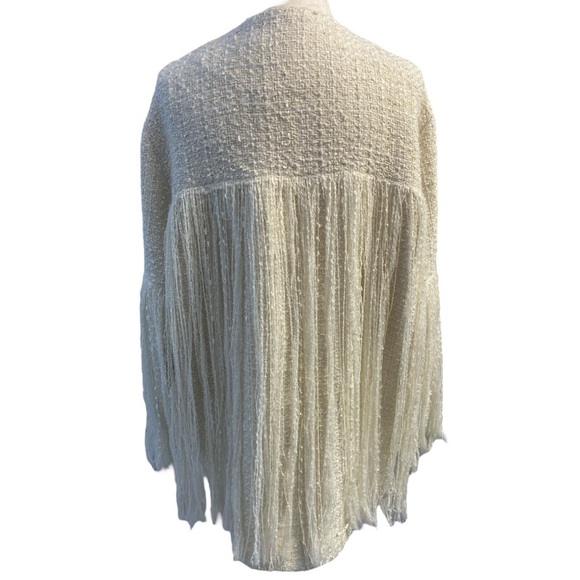 Zara Cream Fringe Blazer - Picture 10 of 16